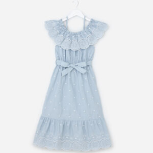 Vestido Infantil em Laise com Babados